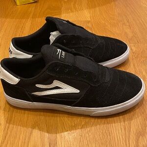 Lakai Black and White Skate Shoes